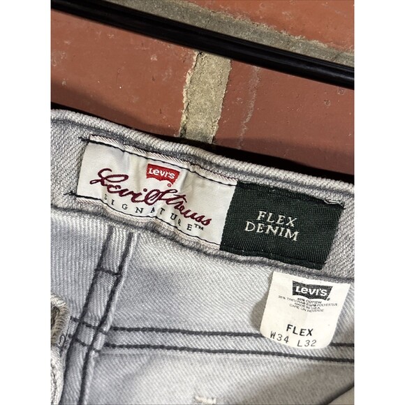 VINTAGE 90s Levi Signature Flex 540 Denim Grey USA Made W34 L32, Real 34x31.5 - Picture 7 of 8